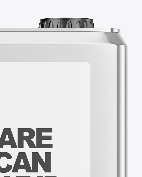 Metallic Tin Can Mockup PSD #2