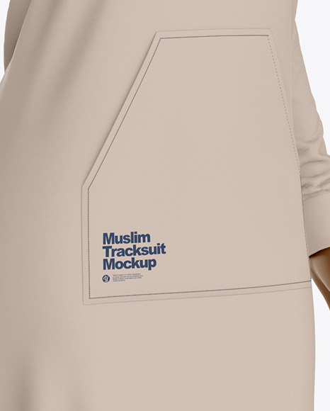 Muslim Tracksuit Mockup – Front Half Side View PSD #6