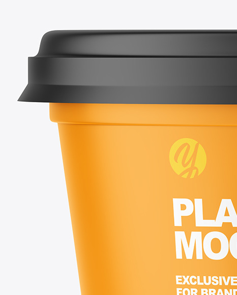 Matte Plastic Cup Mockup PSD #3