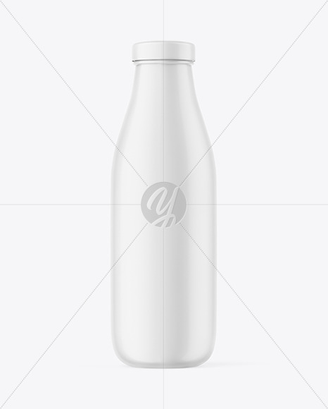 Matte Plastic Milk Bottle Mockup PSD #1