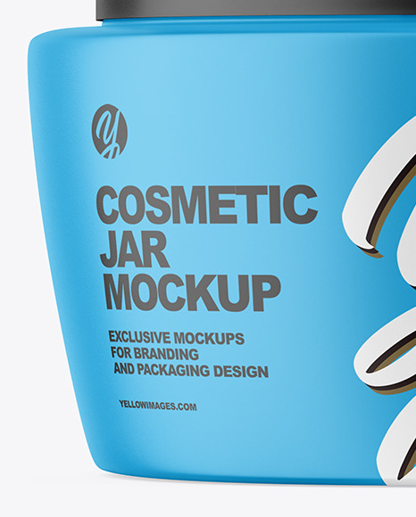 Matte Cosmetic Jar Mockup PSD #2