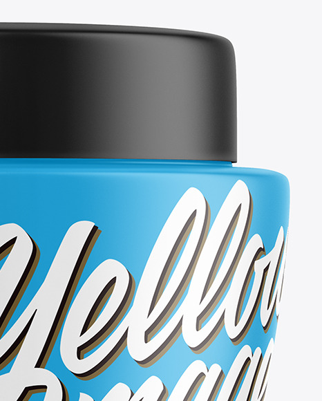 Matte Cosmetic Jar Mockup PSD #1