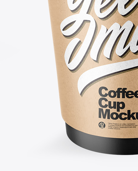 Kraft Coffee Cup Mockup PSD #1