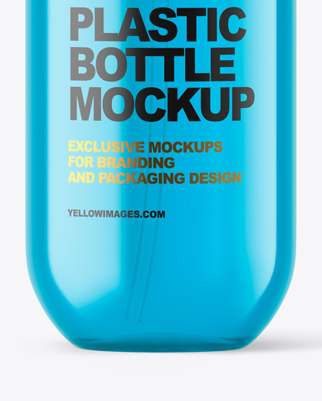 Clear Cosmetic Bottle with Pump Mockup PSD #6