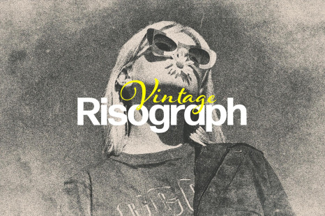 Vintage Risograph Photo Effect