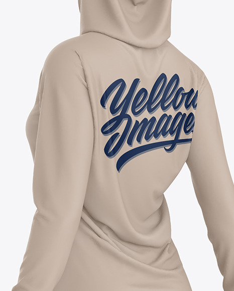 Muslim Tracksuit Mockup – Back Half Side View PSD #2