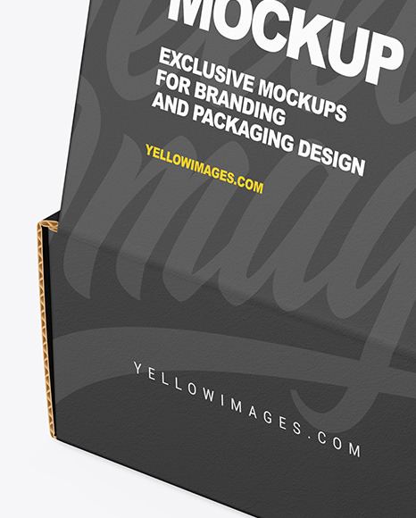 Opened Paper Mailing Box Mockup PSD #4