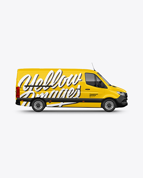 Panel Van Mockup - Side View