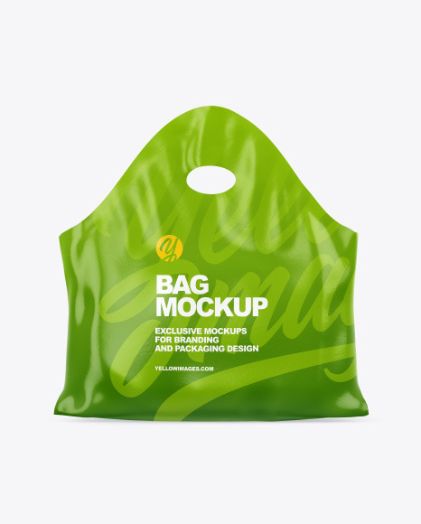 Plastic Bag Mockup - Front View