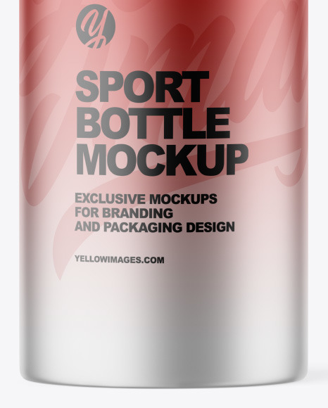 Matte Metallic Sport Bottle Mockup PSD #1