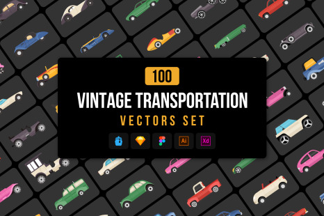 100 Vintage Transport Icons
