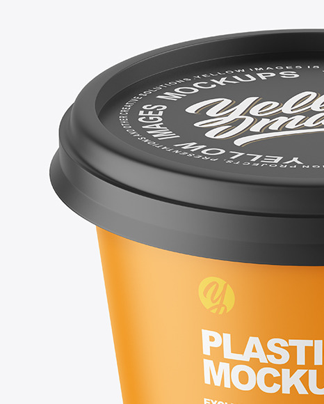 Matte Plastic Cup Mockup PSD #1