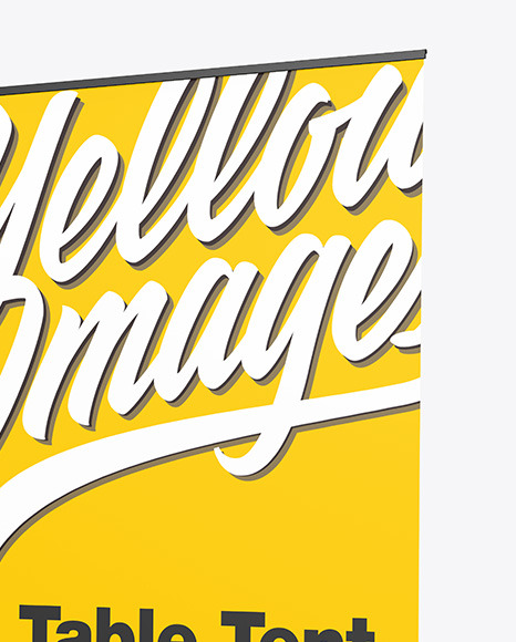Plastic Table Tent Mockup PSD #2