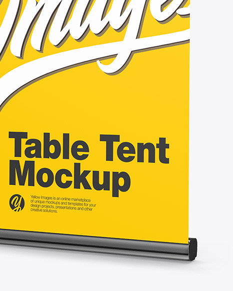 Plastic Table Tent Mockup PSD #1