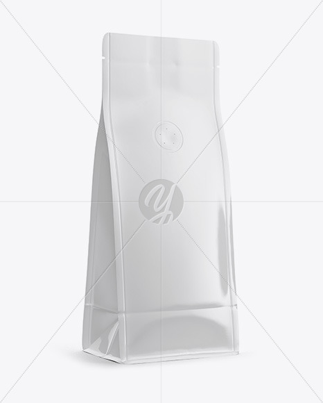 Glossy Coffee Bag with Valve Mockup PSD #3