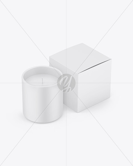 Candle W  Paper Box Mockup PSD #1