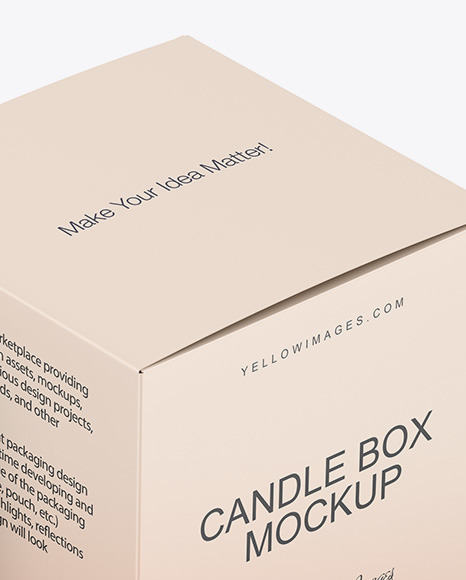 Candle W  Paper Box Mockup PSD #4