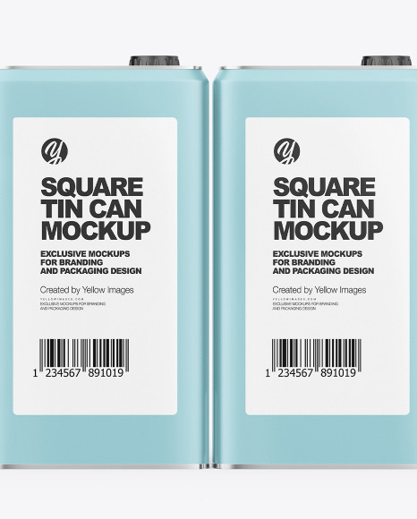 Five Matte Tin Boxes Mockup PSD #6