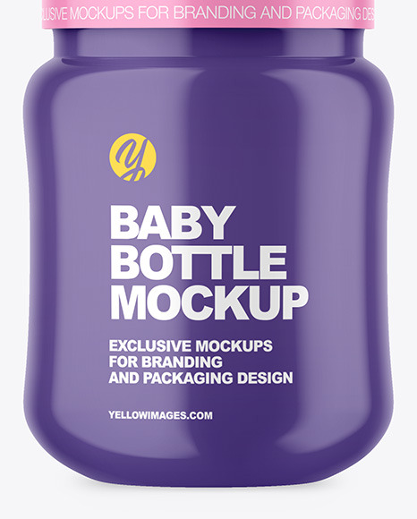 Glossy Baby Bottle Mockup PSD #7