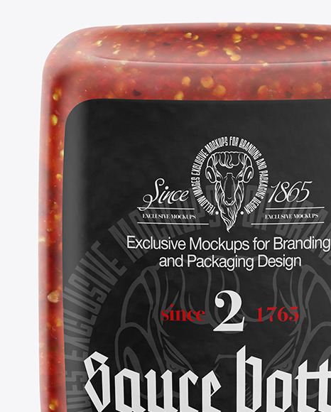 Sauce Bottle Mockup PSD #2