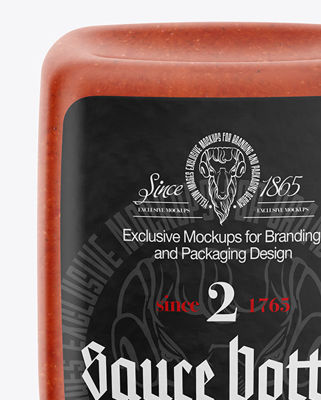 Sauce Bottle Mockup PSD #1