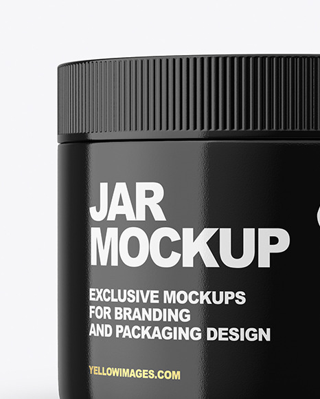 Glossy Jar Mockup PSD #2