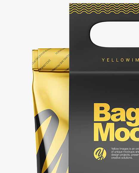 Metallic Bag with Paper Handle Mockup PSD #1