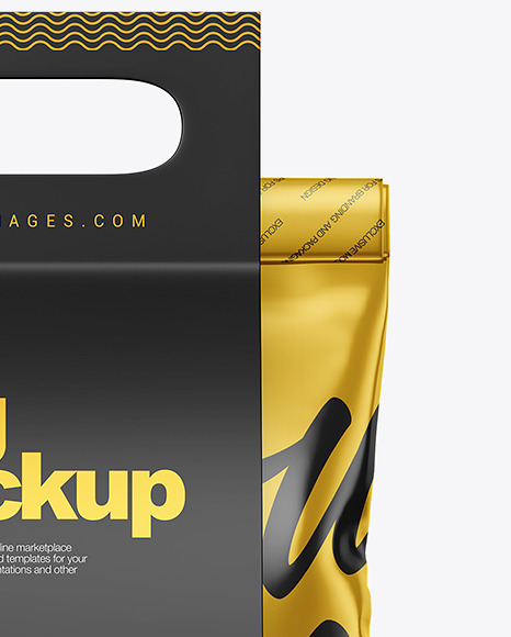 Metallic Bag with Paper Handle Mockup PSD #6