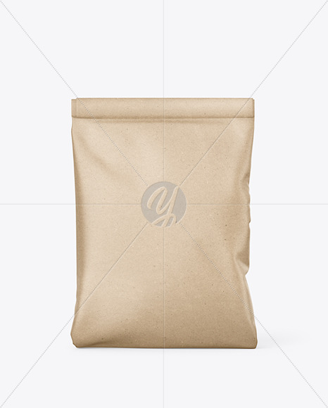 Kraft Paper Bag with Matte Paper Handle Mockup PSD #7