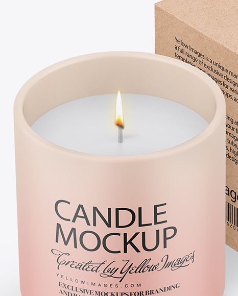 Candle W  Kraft Box Mockup PSD #6