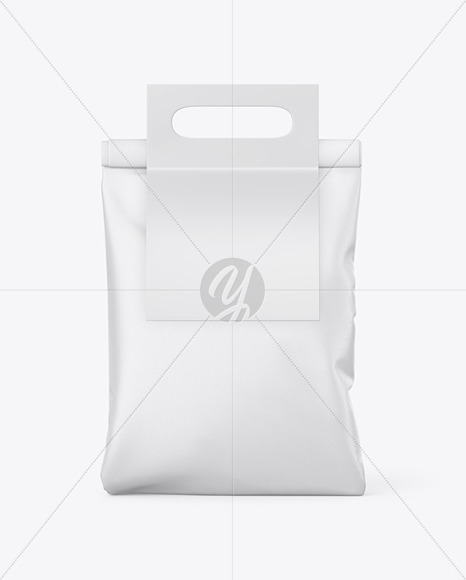 Matte Paper Bag with Paper Handle Mockup PSD #3