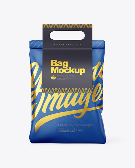 Matte Paper Bag with Paper Handle Mockup PSD #2