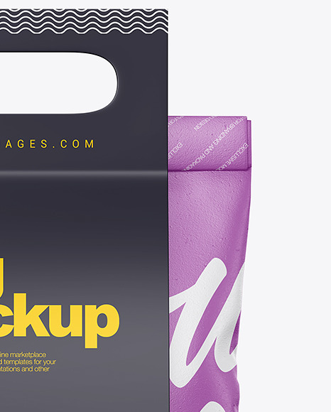 Matte Paper Bag with Paper Handle Mockup PSD #7