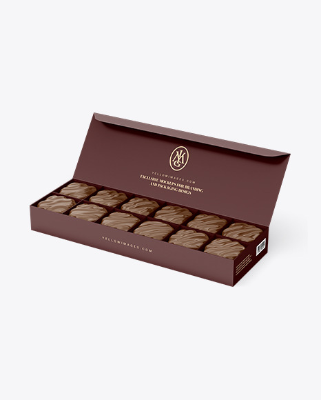 Box of Chocolate Sweets Mockup