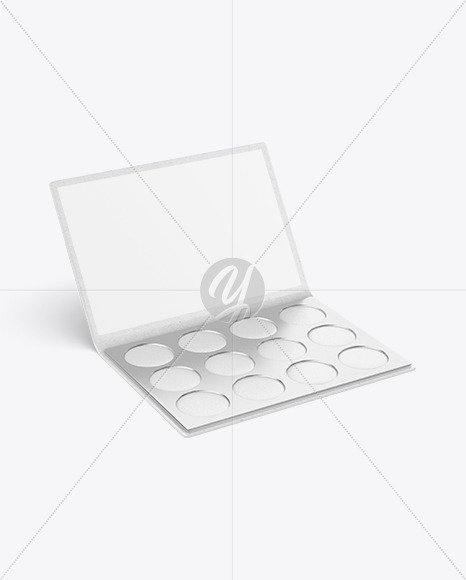 Eyeshadow Palette with Kraft Paper Box Mockup PSD #3