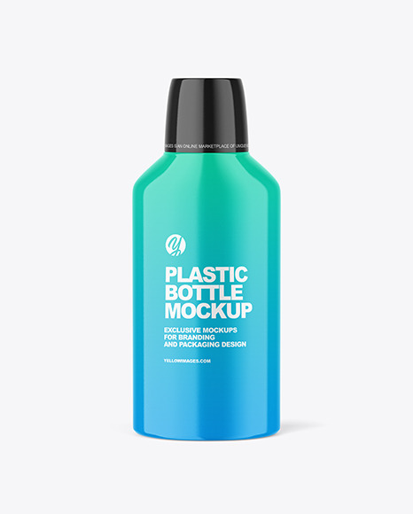 Glossy Cosmetic Bottle Mockup
