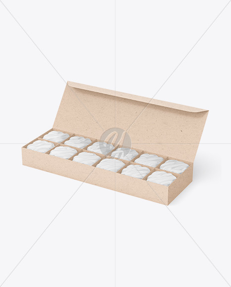 Kraft Paper Box of Chocolate Sweets Mockup PSD #3