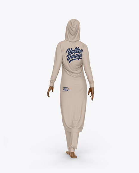 Muslim Tracksuit Mockup – Back  View