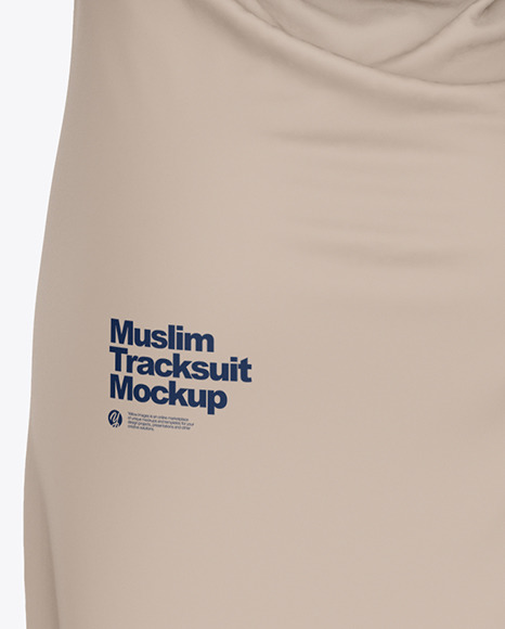 Muslim Tracksuit Mockup – Back  View PSD #6