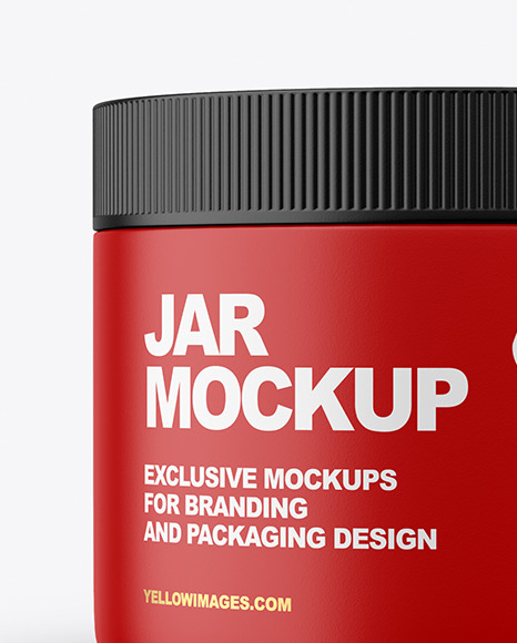 Matte Jar Mockup PSD #2