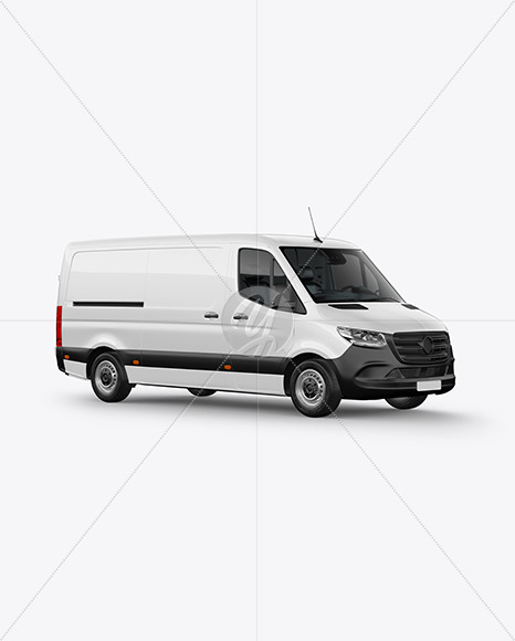 Panel Van Mockup   Half Side View PSD #3