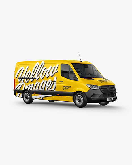 Panel Van Mockup - Half Side View
