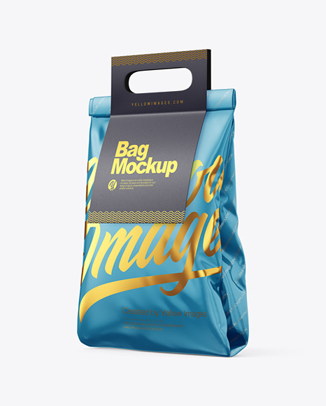 Glossy Bag with Paper Handle Mockup PSD #2