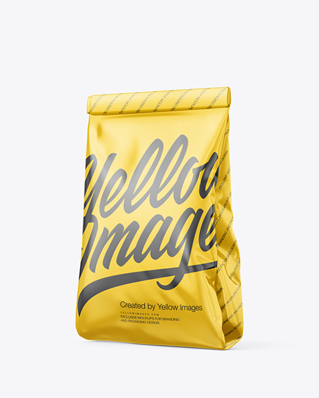Glossy Bag with Paper Handle Mockup PSD #1
