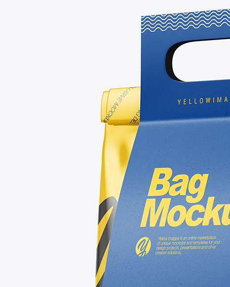 Glossy Bag with Paper Handle Mockup PSD #6