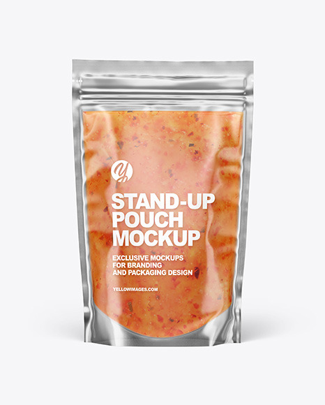 Clear Plastic Pouch w  Sweet Chili Thai Sauce Mockup PSD #2