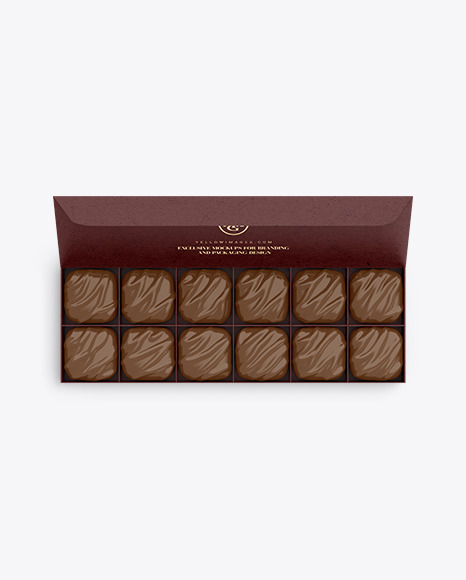 Box of Chocolate Sweets Mockup
