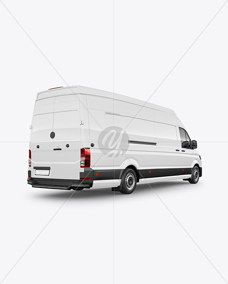 Panel Van Mockup   Back Half Side View PSD #3