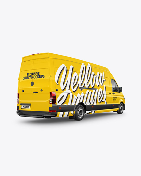 Panel Van Mockup   Back Half Side View PSD #7