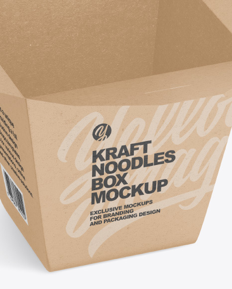 Kraft Noodles Box Mockup PSD #1